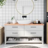  Kupaonska radna ploča svjetlosmeđa 160x30x(2-4) cm masivno drvo | shoptok.hr