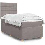  Krevet s oprugama i madracem smeđesivi 90x200 cm od tkanine | shoptok.hr