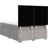  Krevet box spring s madracem svjetlosivi 140x200 cm od tkanine | shoptok.hr
