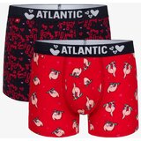 Atlantic Boxer shorts 2GMH-018 A'2 S-2XL red-navy 033 | Shoptok.si
