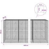  Gabion s žicom debljine 5 mm i mrežom 5x5 cm 1200x50x150 cm - 50 cm 150 cm 1200 cm | shoptok.hr