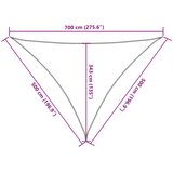 vidaXL Senčno jadro svetlo sivo 7x5x5 m 100 % poliester oxford | Shoptok.si