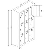 Hanah home Ormarić za skladištenje sivo - crveni Js1015 | ePonuda.com