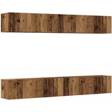  Zidni TV ormarić, 4 dijela, staro drvo, 100x30x30 cm | shoptok.hr