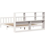  Knjižna postelja brez vzmetnice bela 180x200 cm trdna borovina | Shoptok.si