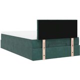 vidaXL Otomanski posteljni okvir z vzmetnico zelen 120x190 cm žamet, (21608073) | Shoptok.si