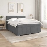  LED okvir za krevet s madracem Tamnosiva 140 x 190 cm Tkanina | shoptok.hr
