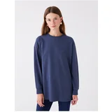 LC Waikiki Crew Neck Plain Long Sleeve Oversize Women's Tunic