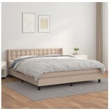  Krevet s oprugama i madrac cappuccino 160x200cm od umjetne kože | shoptok.hr