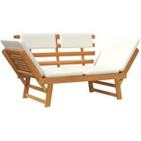  Vrtna klupa s jastucima 2-u-1 190 cm masivno bagremovo drvo | shoptok.hr