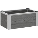  Vrtna visoka greda Siva 50 x 30 x 22 cm WPC in aluminij, (5000287807) Cene