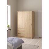 Tvilum Garderobna omara v hrastovem dekorju z drsnimi vrati v naravni barvi 119x200x60 cm Naia – | Shoptok.si