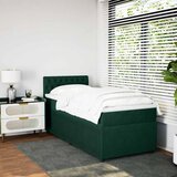 Box spring krevet s madracem tamnozeleni 90x200 cm baršunasti | shoptok.hr