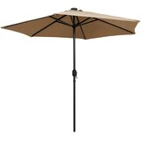  Vrtni suncobran LED s aluminijskim stupom 270 cm smeđesivi | Eponuda.com