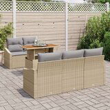  vrtnh sedežna garnitura Set 6 Bež Poly ratan, (22064920) | Shoptok.si