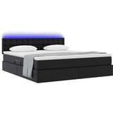 Krevet s prostorom za pohranu s LED-om Crna 180 x 200 cm | Eponuda.com