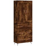 vidaXL Visoka komoda dimljeni hrast 69,5x34x180 cm konstruiranog drva | shoptok.hr