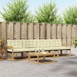  Set vanjskih sofa 5 pcs Bijela i krem 79 x 79 x 37 cm | shoptok.hr