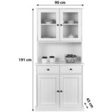 MID.YOU Kredenca Westerland, Bela, Masiven Bor | Shoptok.si