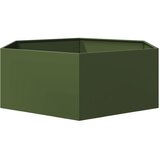  Vrtna sadilica maslinastozelena šesterokutna 138x120x45cm čelik | Eponuda.com