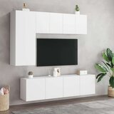 vidaXL Komplet TV omaric 5-delni bel inženirski les | Shoptok.si