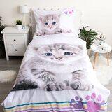 Jerry Fabrics Bijela pamučna dječja posteljina za krevet za jednu osobu 140x200 cm Kitten "Colour" – | shoptok.hr