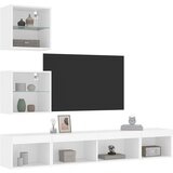  5-dijelni zidni TV elementi s LED bijeli od konstruiranog drva | shoptok.hr