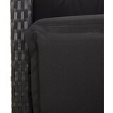  3-dijelni bistro set s jastucima crni od poliratana Crna Dužina stola 90 cm | Shoptok.si
