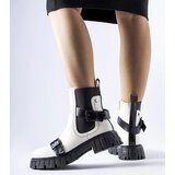 Gemre White ankle boots on a chunky sole Fontarine | shoptok.hr