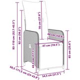  9-dijelni vrtni bistro set od poliratana s jastucima sivi | shoptok.hr