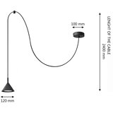  Visilica na sajli ETNA LONG 1xGX53/15W/230V crna | Eponuda.com