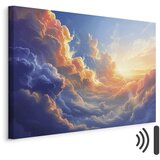  Slika - Sunset Over a Cloudy Sea: A Wonderful Symphony of Colors 120x80 | shoptok.hr