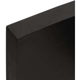  Stenska polica temno rjava 40x20x6 cm trdna hrastovina | Shoptok.si
