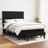 The Living Store Box spring posteljni z vzmetnico črn 140x190 cm blago - Box Spring Postelja, (21438765) Cene