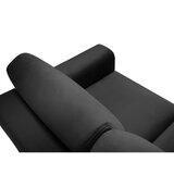 Cosmopolitan Design Temno siva žametna raztegljiva sedežna garnitura s prostorom za shranjevanje 235 cm Kyoto – | Shoptok.si