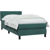 Box spring postelja z vzmetnico temno zelena 80x220 cm žamet, (21791121) | Shoptok.si