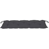  Vrtna klupa s jastukom 120 cm od masivnog bagremovog drva Antracitno siva 120 x 50 x 7 cm | Shoptok.si