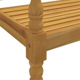  Klupa Batavia s crvenim jastukom 150 cm od masivne tikovine | shoptok.hr