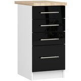 AKORD OLIWIA S40 SZ4 Kabinet + BELA / ČRNA Sijajna Plošča, (21713629) Cene