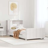  Posteljni okvir brez vzmetnice bel 90x190 cm trdna borovina, (22053839) Cene