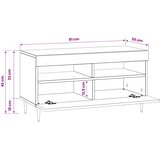  LED TV kabinet ZWOLLE Hrast sonoma Konstruirano drvo | shoptok.hr