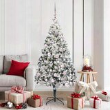 vidaXL Umjetno božićno drvce s 300 LED svjetlima Zelena 180 x 115 cm | shoptok.hr