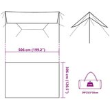 vidaXL Ponjava za kampiranje kamuflažna 506x306 cm vodoodporna | Shoptok.si