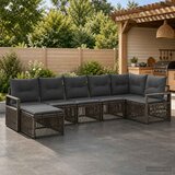  Sjedeća garnitura za vrt 7 kom. Siva poliratan 61 x 62 x 70 cm | Shoptok.si