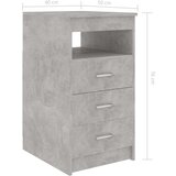 vidaXL Ladičar siva boja betona 40 x 50 x 76 cm od konstruiranog drva | shoptok.hr