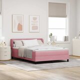  Krevet s opruga kutije Ružičasta 160 x 200 cm Baršun | shoptok.hr