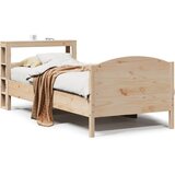 vidaXL Posteljni okvir brez vzmetnice 75x190 cm trdna borovina Cene