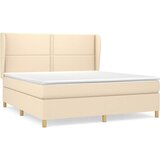 Krevet s oprugama i madracem krem 180x200 cm od tkanine | shoptok.hr