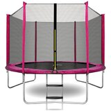 Aga SPORT TOP Trampolin 250 cm roza + zaščitna mreža + lestev, (21110170) Cene