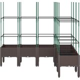  Vrtna sadilica s rešetkom smeđa 160 x 120 x 142,5 cm PP | shoptok.hr